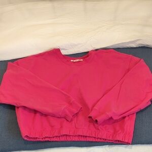 Pink Cropped Sweatshirt